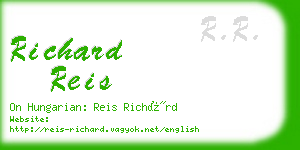 richard reis business card
